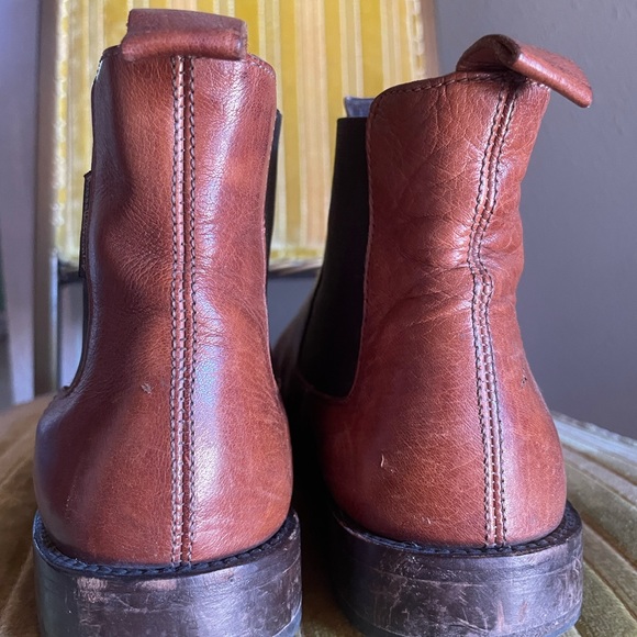 Chelsea granny leather boot deep brown leather ankle boots - Picture 3 of 8